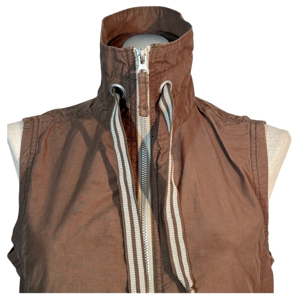 Columbia Vest Womens Omni-Shade Brown Size Small Full Zip Up Drawstrings Hiking - Picture 9 of 9
